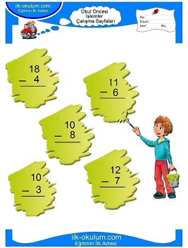 Çocuklar İçin toplam işlemi yaprak testleri 